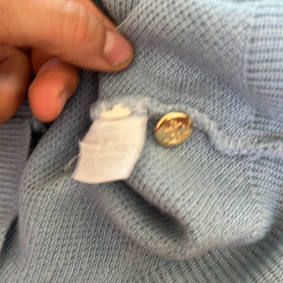 JACADI wool Light Blue Cardigan with Gold Buttons 6 Girls stunning piece - Picture 4 of 5